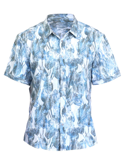 Island Crew Men's Stretch Short Sleeve Aloha Shirt: Island Essence