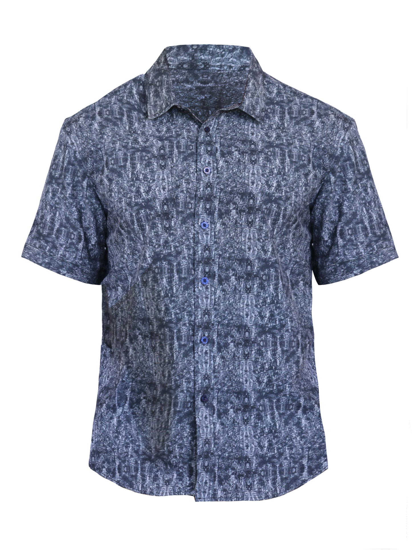 Island Crew Men's Stretch Short Sleeve Aloha Shirt: Island Eclipse